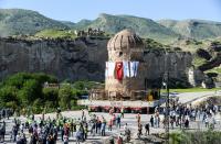 The 15th-century tomb of Zeynel Bey was transfered to a new "archeological park" in May, a move that infuriated critics who say the dam project will destroy one of the oldest human settlements ever discovered