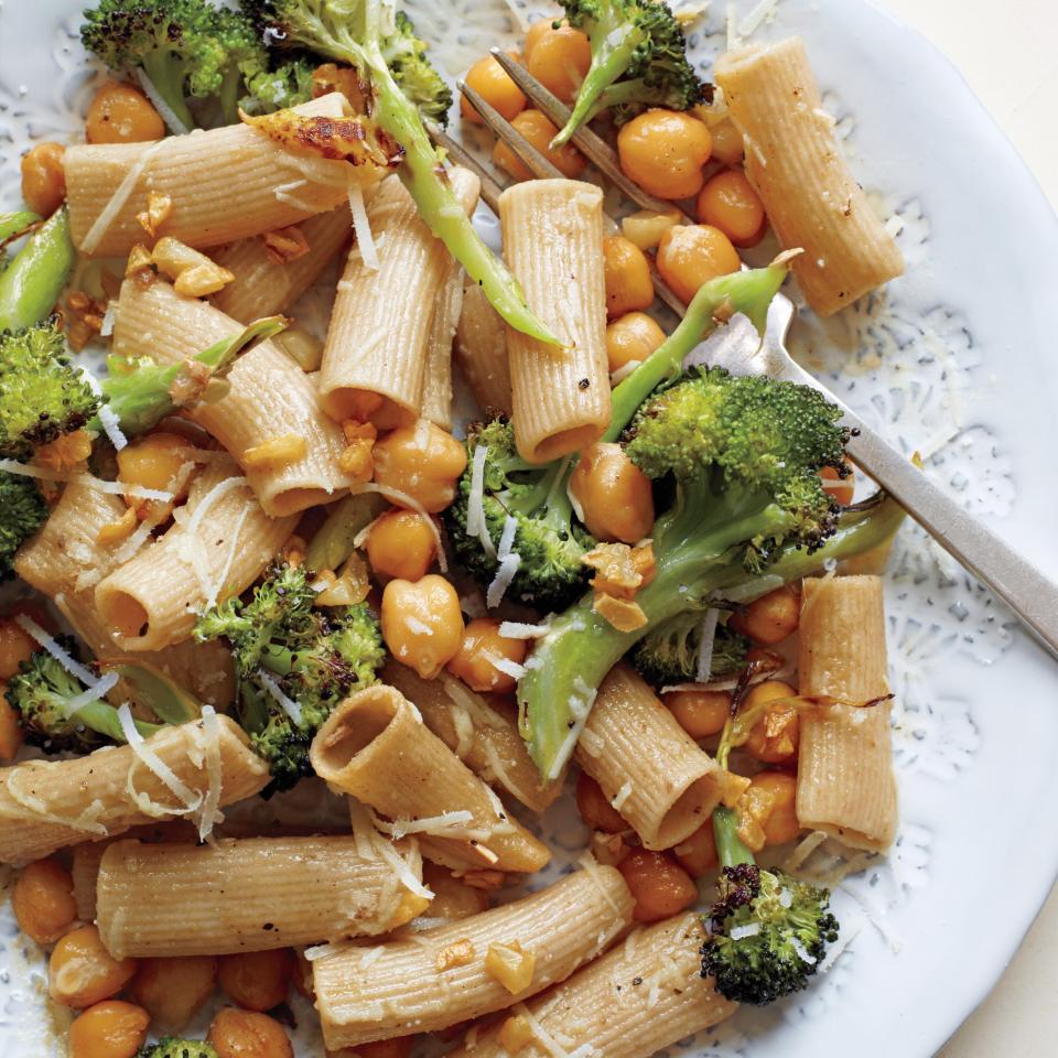 Rigatoni with Roasted Broccoli and Chickpeas