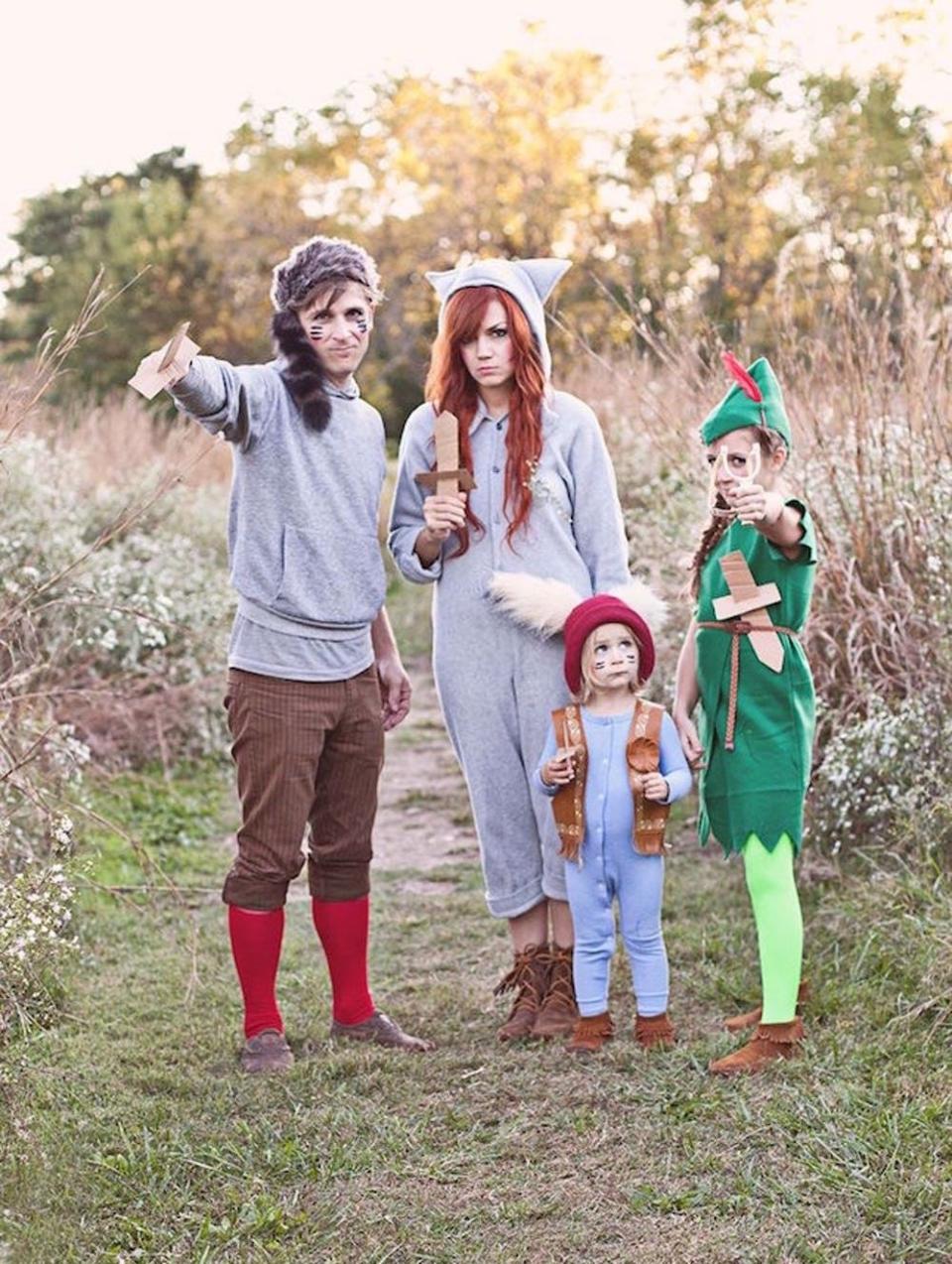 DIY Peter Pan and the Lost Boys Family Costume