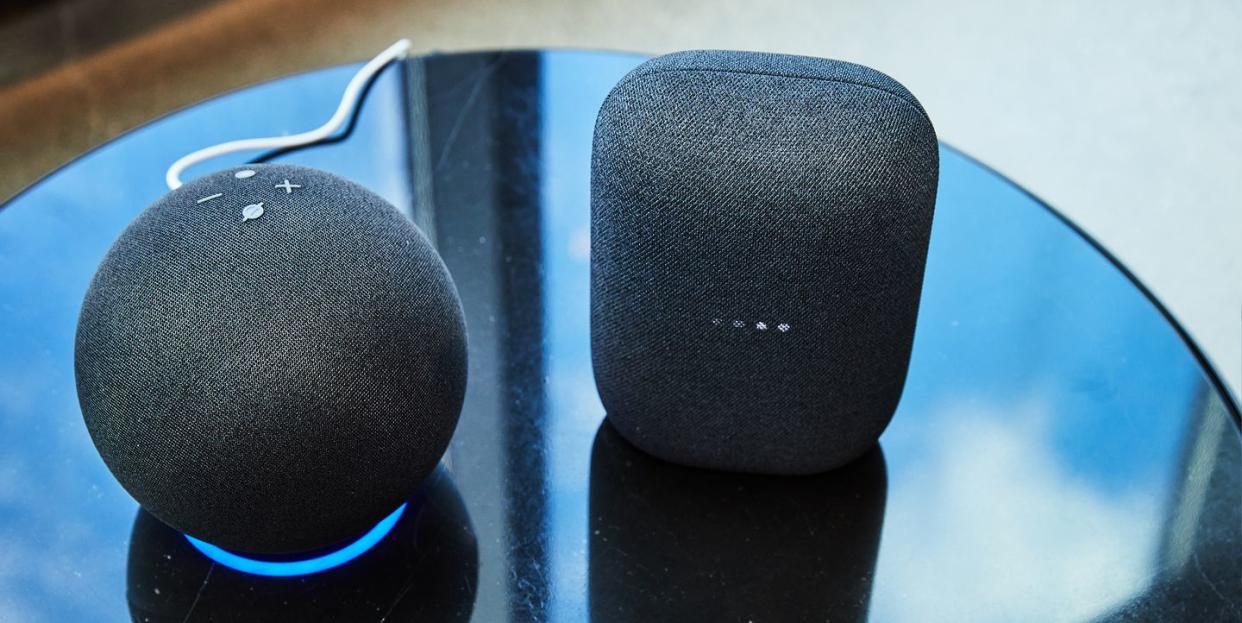 google home amazon echo smart home speakers