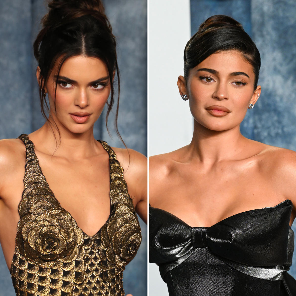 Kendall and Kylie Jenner Deliver Drama in Shimmering Gowns at 2023