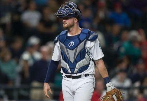 Seattle Mariners catcher Mike Marjama is opening up about his battle with an eating disorder in high school. (Getty Images)