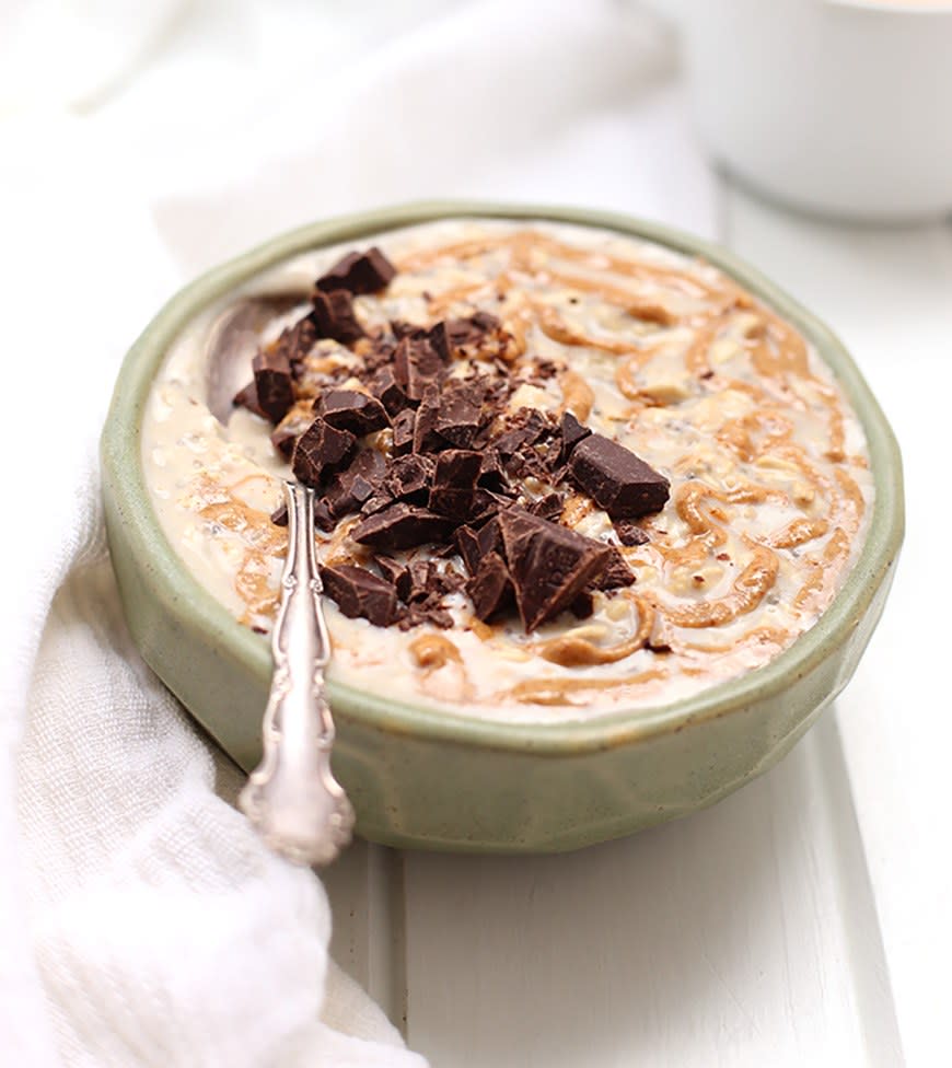 Chocolate-Almond Butter Oats from The Healthy Maven