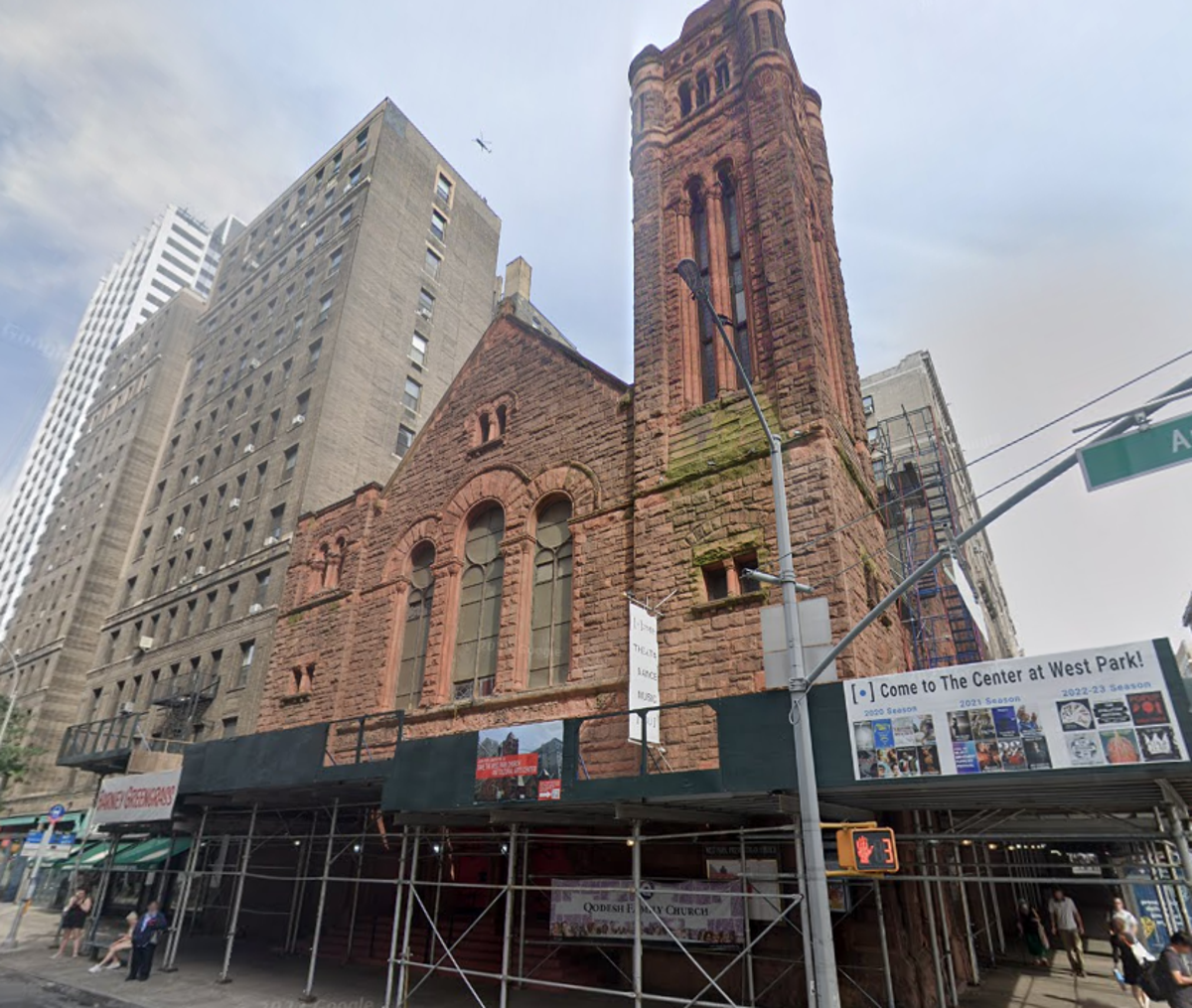 The church has had scaffolding around its exterior for years (Google Maps)