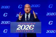 Conservative Party of Canada Leader Erin O'Toole speaks after his win at the 2020 Leadership Election, in Ottawa