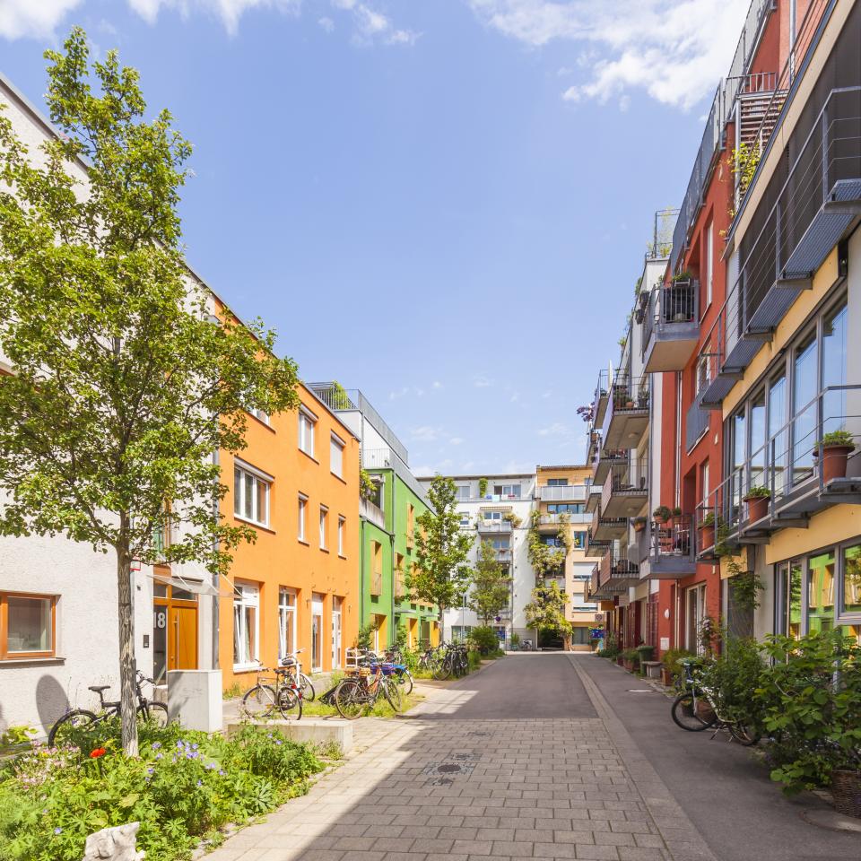 An example of lower-income green housing in Germany.