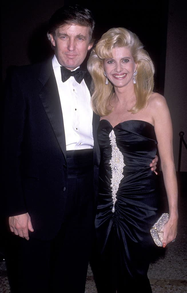 Donald and Ivana Trump at the Met Gala in 1989