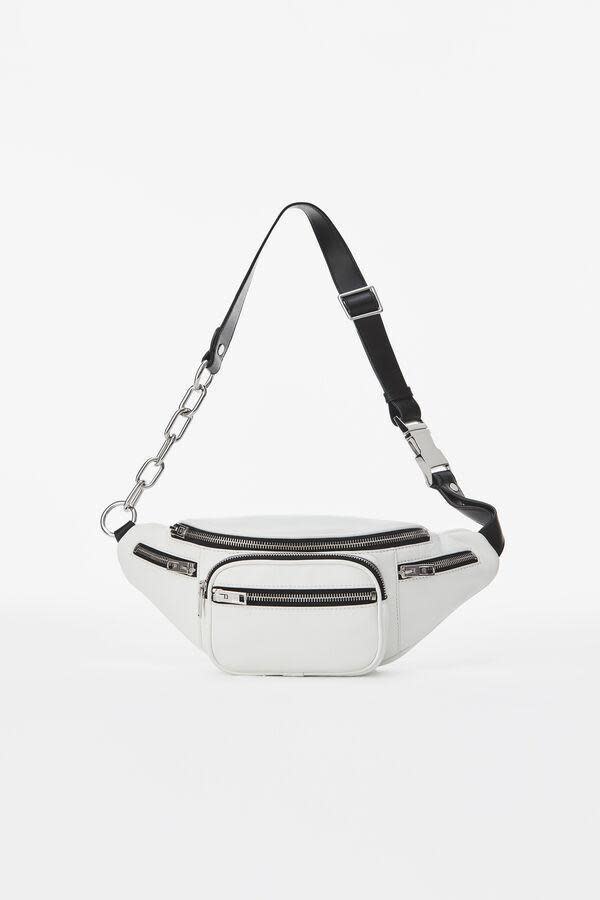 alexanderwang attica mini 真皮金屬腰包 (白) NT$25,800。（alexanderwang提供）