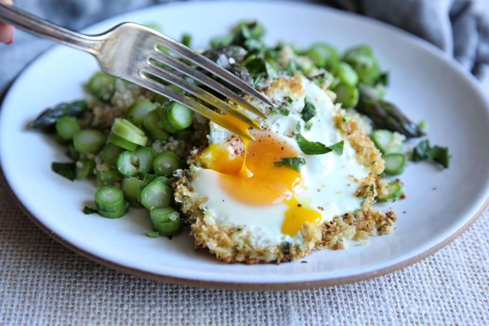 Asparagus Quinoa with Fried Egg