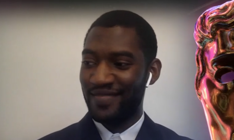 Malachi Kirby upon winning the Best Supporting Actor Bafta TV award (BBC)