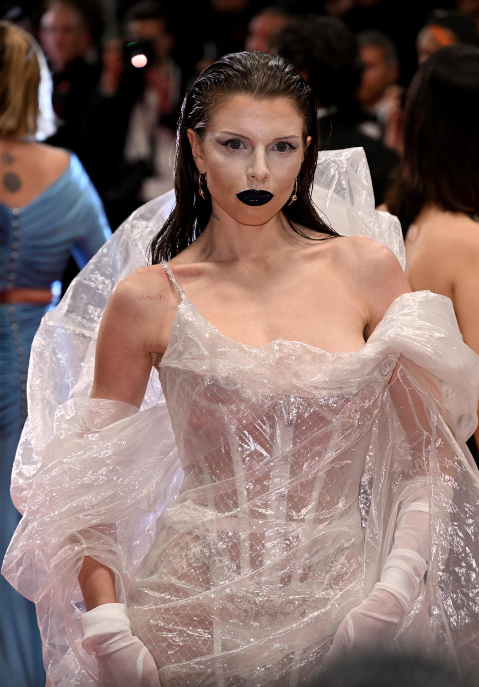 Julia Fox attending the premiere for The Idol during the 76th Cannes Film Festival in Cannes, France. Picture date: Monday May 22, 2023. Photo credit should read: Doug Peters/PA Wire (Photo by Doug Peters/PA Images via Getty Images)