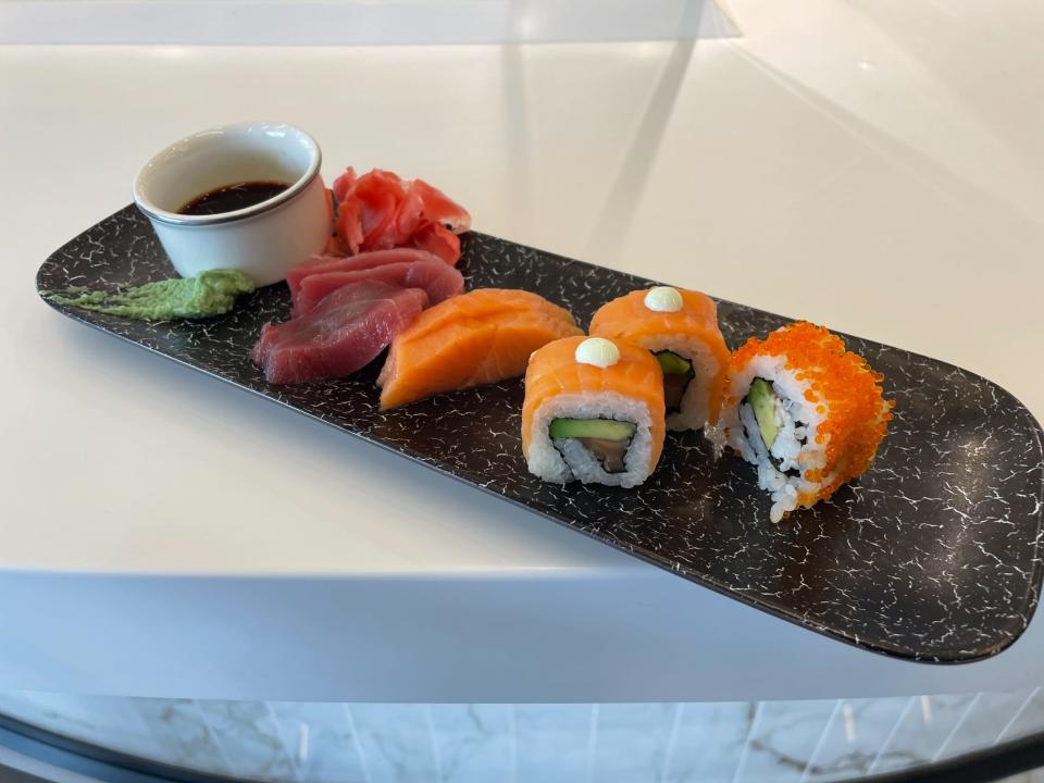 sushi on a plate