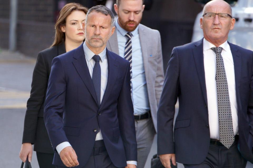 Ryan Giggs arrives at Manchester Crown Court (Peter Byrne/PA) (PA Wire)