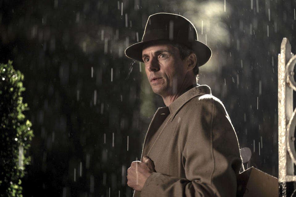 This image provided by Sony Pictures Classics shows Matthew Goode as C.S. Lewis in a scene from "Freud's Last Session." (Sony Pictures Classics via AP)