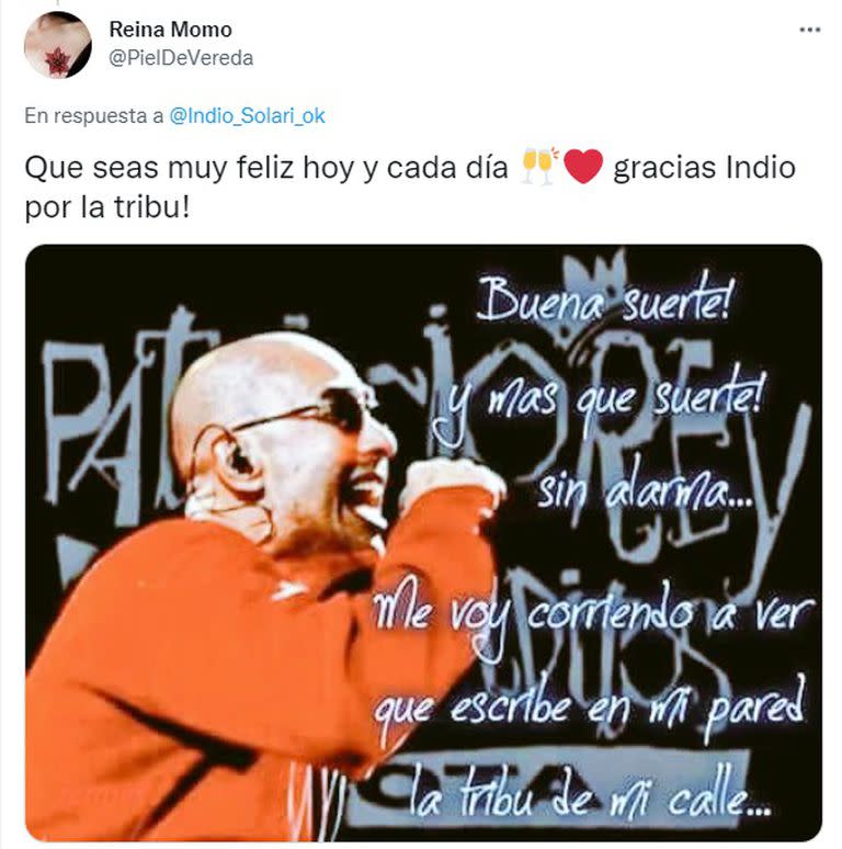 Las redes sociales se llenaron de saludos para el Indio Solari