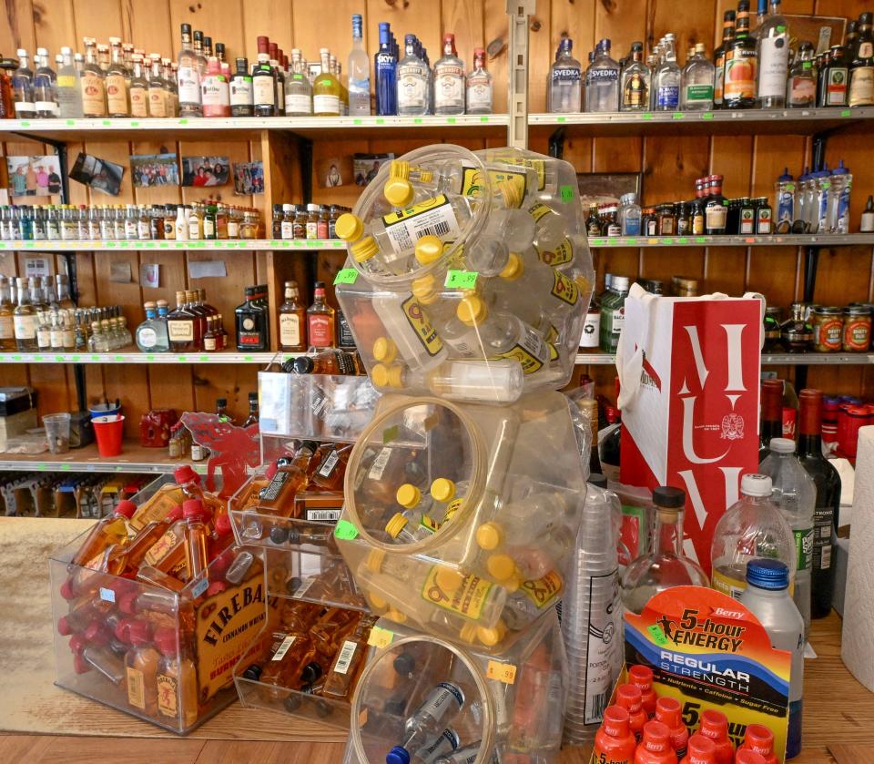 Nips at Seaside Liquors in Wellfleet. Three Wellfleet liquor store owners are offering a 10-cent rebate for people who bring back empty nip bottles. They say it's an effort to combat litter and to ensure the town doesn't adopt a ban of nip sales.