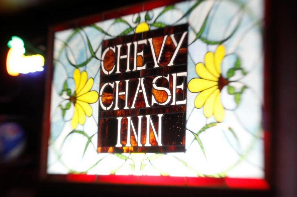 An old stain glass sign at the Chevy Chase Inn on Euclid Ave. in Lexington.