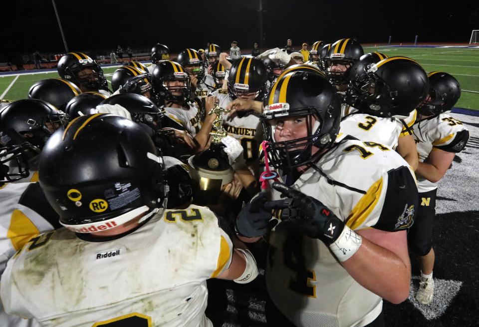 Nanuet won the Little Brown Jug game 31-7 at Pearl River Oct. 7, 2022.