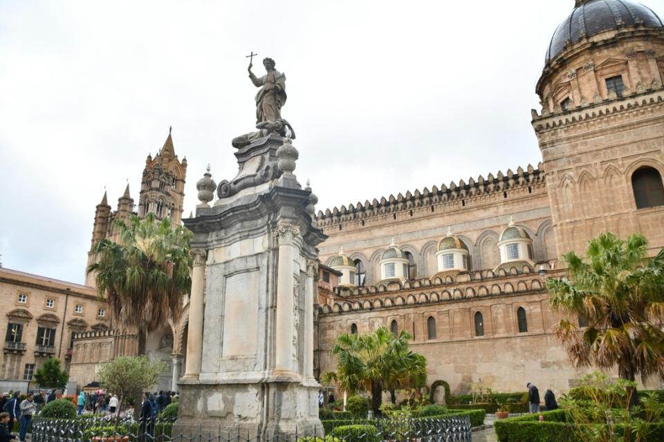 Sicily is one of the placed where "Ripley" was filmed in Italy, check out what travelers can see there.
pictured: a landmark and religious building in Palermo, Sicily
