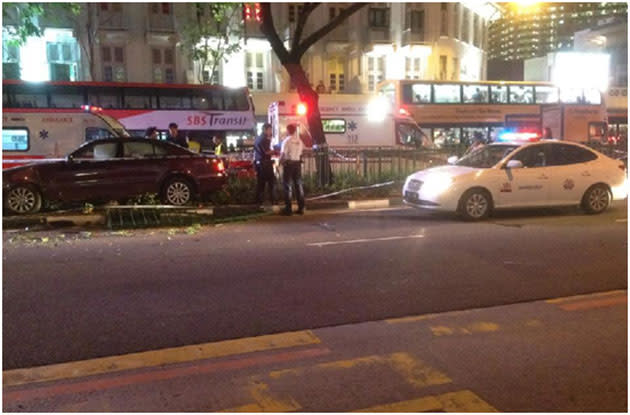 Some roads in Singapore have become notorious for accidents. (Yahoo! photo/Singapore taxi driver)