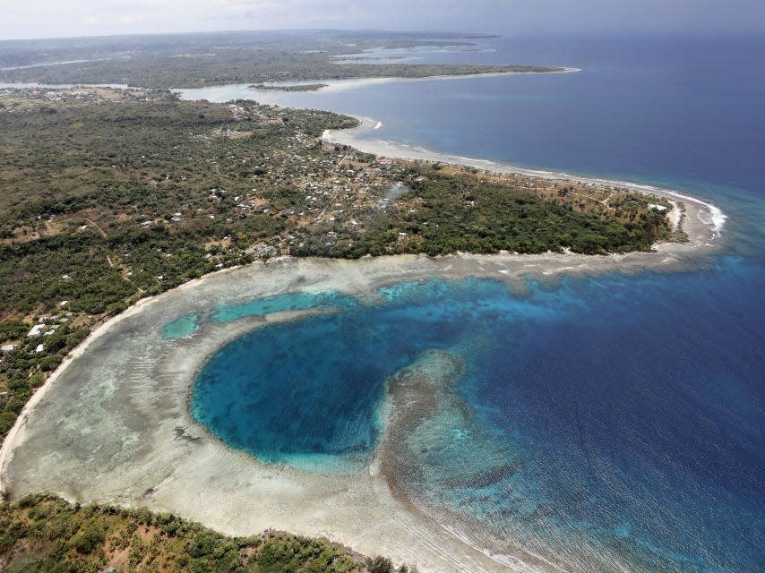 The coast along the Pacific island nation of Vanuatu