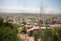 Houses are seen in Canaan, on the outskirts of Port-au-Prince