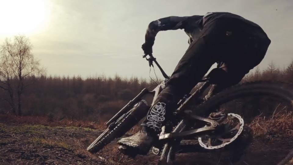  Man riding a mountain bike 