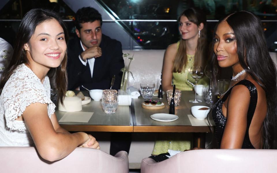 Emma Raducanu and Naomi Campbell at the opening of the One&Only One Za'abeel hotel in Dubai/Emma Raducanu critics should not be 'malicious' over her career, insists agent