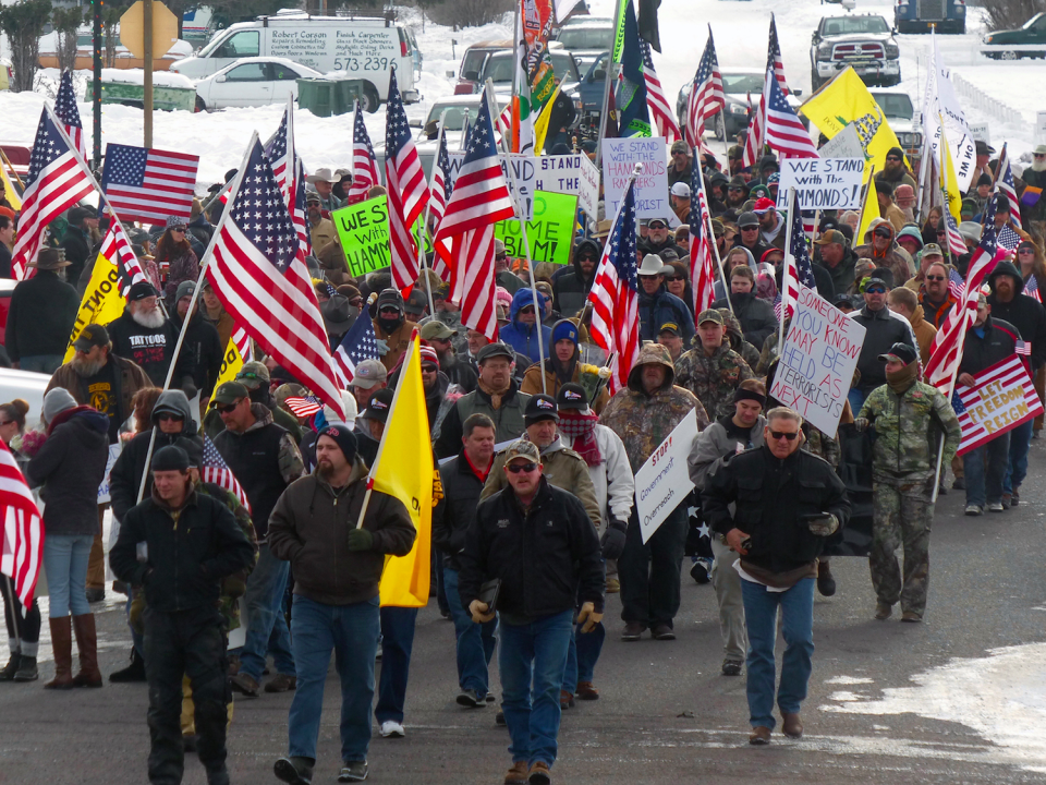 Oregon Ranching Standoff Militia Protest