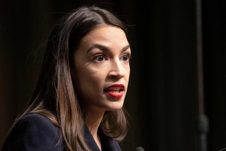 US Border Patrol agents who were part of a secret Facebook group allegedly posted sexually explicit memes and comments about Alexandria Ocasio-Cortez ahead of her visit to a migrant detention centre.The group reportedly had around 9,500 members and also contained posts mocking migrant deaths.Posts in the group included one that encouraged officers to throw a “burrito at these b*****s”, while others said “f***k the hoes” and “There should be no photo ops for these scum buckets”, ProPublica reported.Another included a doctored image that showed Ms Ocasio-Cortez performing a sex act on Donald Trump. A caption accompanying the image read: “That’s right b*****s. The masses have spoken and today democracy won."There was also a post suggesting an image of a migrant father and his toddler drowned on the banks of the Rio Grande was fake and referred to them as “floaters”.Carla Provost, the Border Patrol chief, called the posts on the Facebook group "completely inappropriate"."Any employees found to have violated our standards of conduct will be held accountable," he said.Ms Ocasio-Cortez condemned the group, tweeting: “9,500 CBP officers sharing memes about dead migrants and discussing violence and sexual misconduct towards members of Congress.”How on earth can CBP’s culture be trusted to care for refugees humanely? PS I have no plans to change my itinerary & will visit the CBP station today.”On Monday, the Democratic congresswoman visited a migrant centre in Texas alongside members of the Congressional Hispanic Caucus.Ms Ocasio-Cortez described conditions inside the facility as “horrifying” and said the migrants were treated “like animals”.She claimed that Border Patrol officers had told women in cells to “drink out of the toilets” and used “psychological warfare” to intimidate and torture detainees.Earlier this month, Mexico reached a deal with the Trump administration to try to stem the flow of undocumented migrants travelling to the US. Since then, deportations and detentions of undocumented migrants have reportedly increased.Last week, the US senate approved a $4.5bn (£3.5bn) humanitarian aid package for the US-Mexico border.It comes after a photo of a drowned man and his daughter in the Rio Grande last week brought the migration crisis into sharp focus.The Border Patrol agency also came under after hundreds of migrant children were transferred out of a filthy border station in Texas where they had been detained for weeks without access to soap, clean clothes or adequate food.Ms Ocasio Cortez is due to visit the facility in Clint on Tuesday. “This has been horrifying so far. It is hard to understate the enormity of the problem,” she tweeted ahead of the visit.“We’re talking systemic cruelty w/ a dehumanizing culture that treats them like animals.”Additional reporting by AP