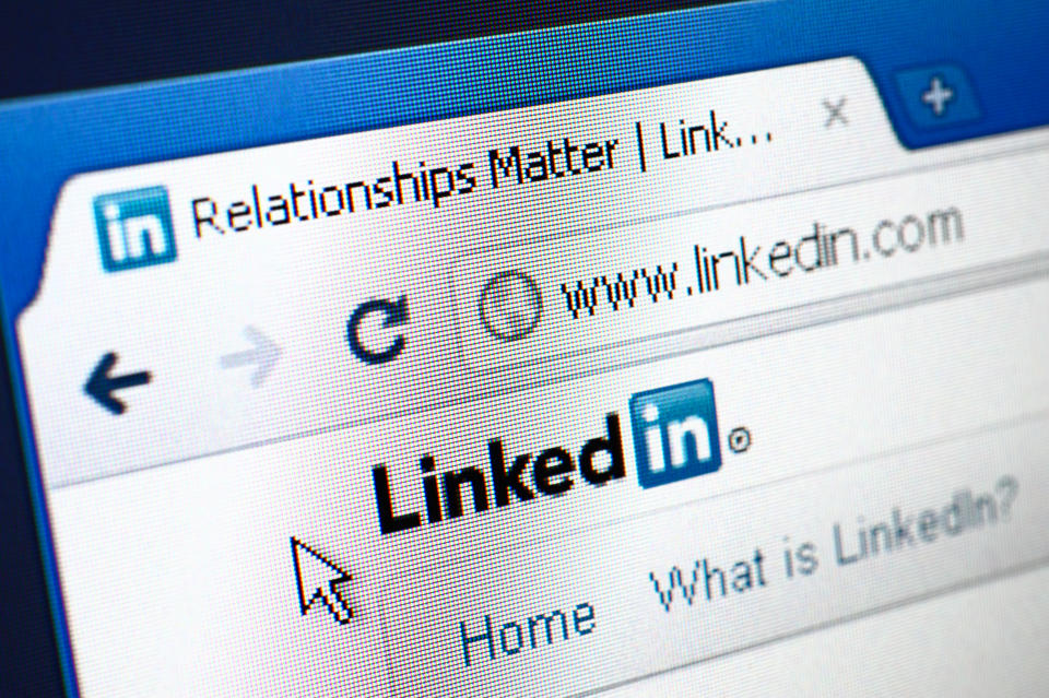 Izmir, Turkey - March 16, 2011: Close up of Linkedin's main page on the web browser. Linkedin is a business oriented social networking site.