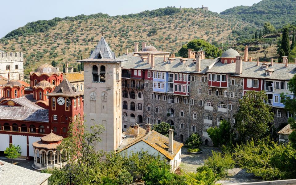 The King has visited Vatopedi Monastery at Mount Athos, Greece, several times