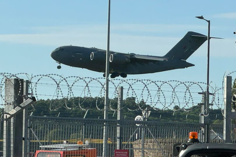 The RAF C-17A Globemaster III ZZ171 of 99 Squadron