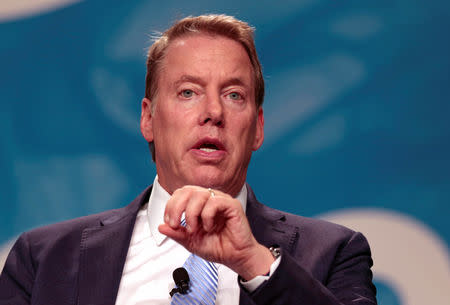 Ford Motor Executive Chairman Bill Ford talks about newly named Ford Motor Company president and CEO James Hackett during a press conference at Ford Motor World Headquarters in Dearborn, Michigan, U.S., May 22, 2017. REUTERS/Rebecca Cook/Files