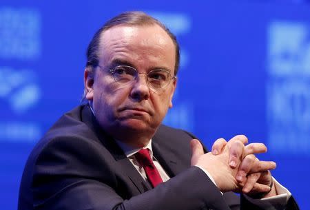 Stuart T Gulliver, Group Chief Executive of HSBC Holdings plc, looks on at a panel discussion during the Asian Financial Forum in Hong Kong, China January 18, 2016. REUTERS/Bobby Yip