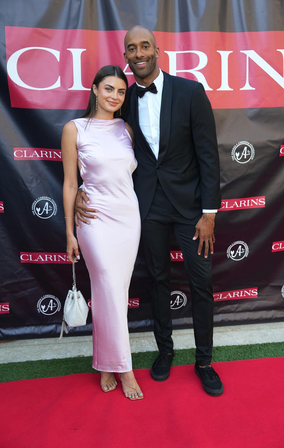 "The Bachelor" alumni Rachel Kirkconnell and Matt James attend the Andrea C. Cameron Foundation’s inaugural Gala at the Pelican Club on Thursday, September 22, 2022 in Jupiter.
