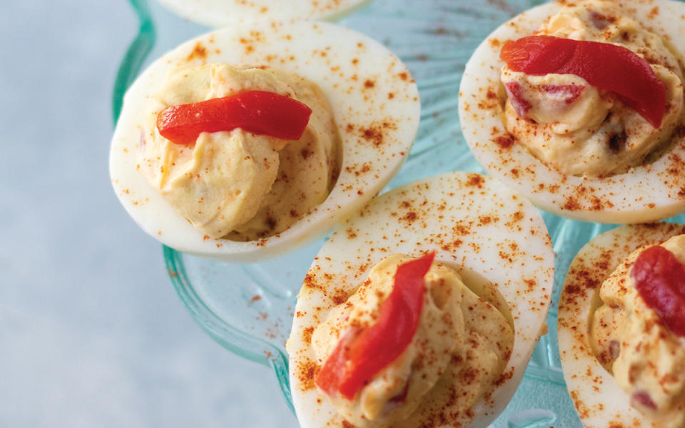 <p>Parrish Ritchie</p><p>Every party or gathering should have a great deviled egg recipe.</p><p><strong>Get the recipe: <a href="https://parade.com/1214989/parade/easy-pimento-cheese-deviled-eggs/" rel="nofollow noopener" target="_blank" data-ylk="slk:Pimento Cheese Deviled Eggs;elm:context_link;itc:0;sec:content-canvas" class="link ">Pimento Cheese Deviled Eggs</a></strong></p>