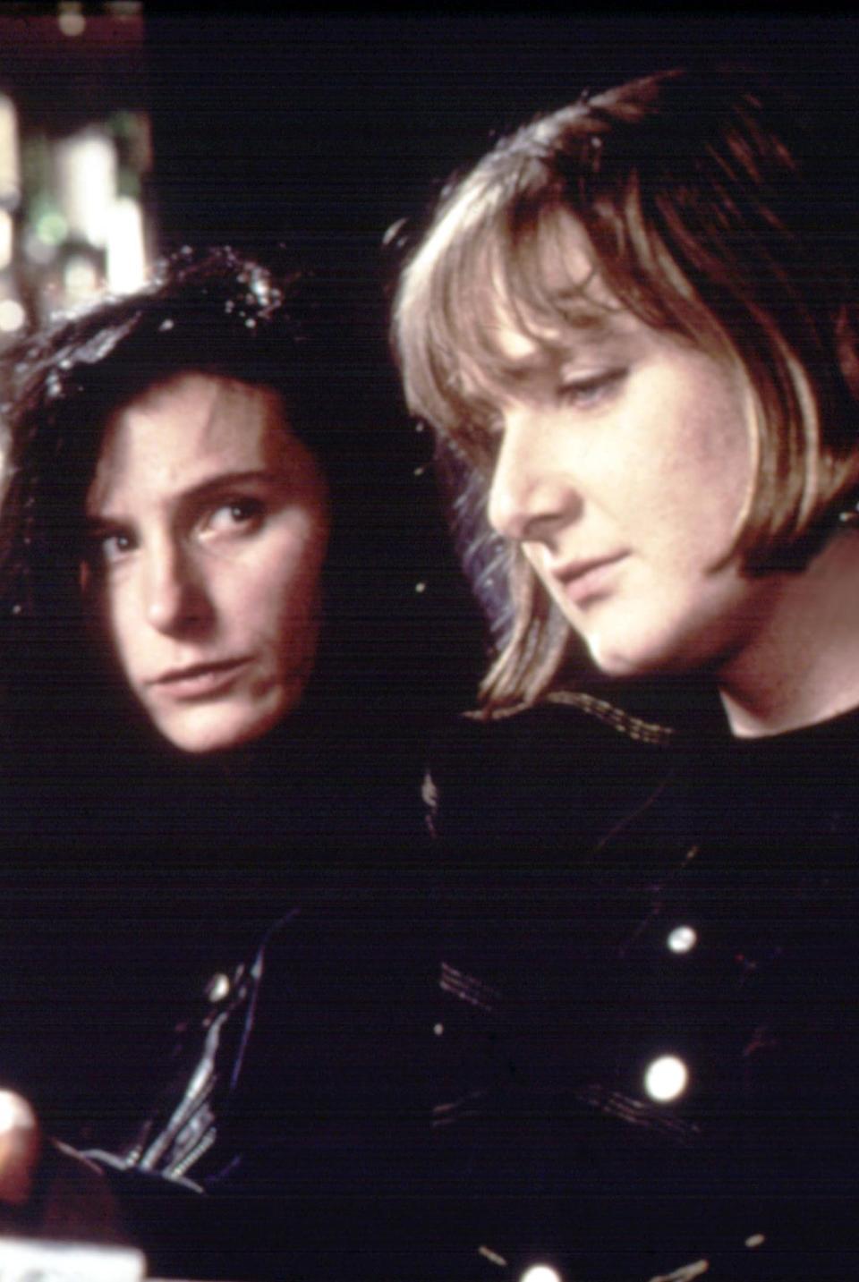 Cartlidge and Lesley Sharp in ‘Naked' (Moviestore/Shutterstock)