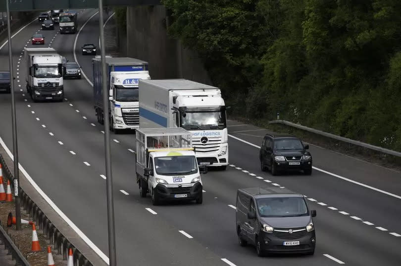 Vehicles on the motorway