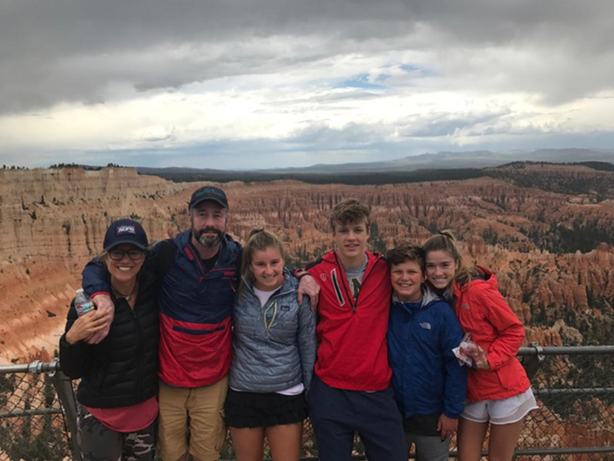 The Billings family on vacation: From left to right, parents Lisa and Nick, and their children Emma, Pace, Cooper and Maddie.  (Courtesy Billings family)