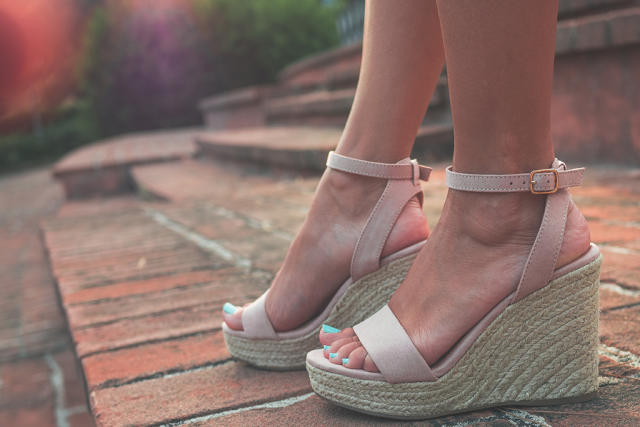 Women's Summer Wedge Heels Platform Slippers Cross Flats Walking Casual  Slip On Shoes