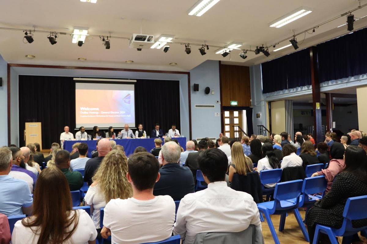 The panel for the hustings at Beacon Hill Academy. Picture: Beacon Hill Academy