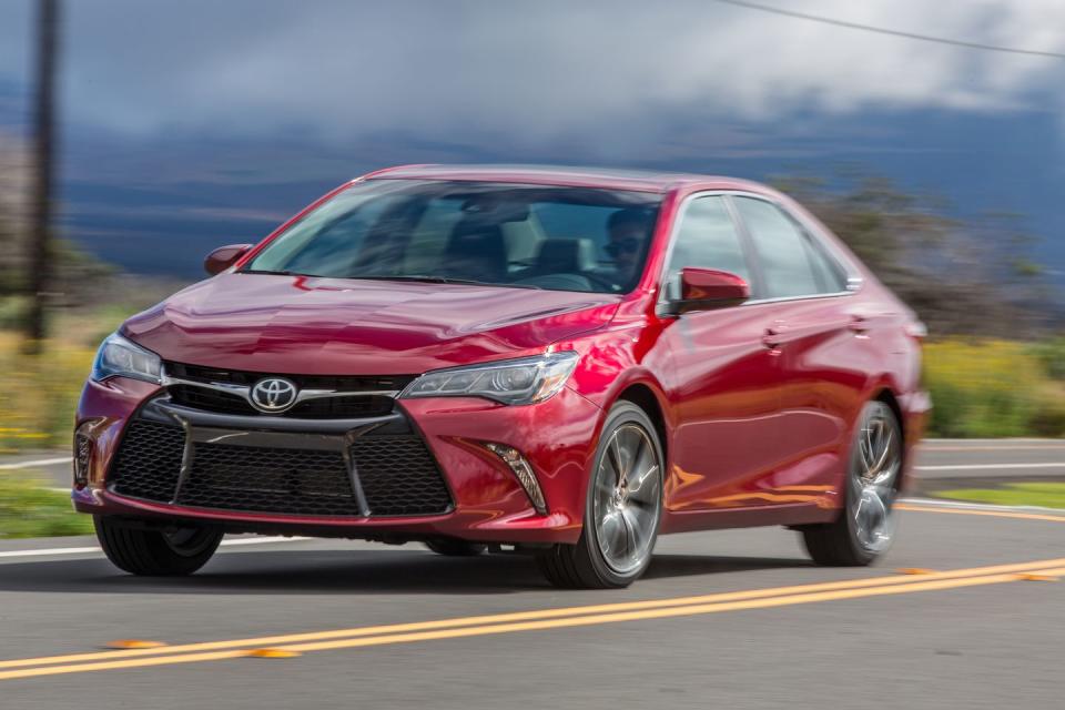 <p>The 2017 <a href="https://www.caranddriver.com/toyota/camry" rel="nofollow noopener" target="_blank" data-ylk="slk:Toyota Camry;elm:context_link;itc:0;sec:content-canvas" class="link ">Toyota Camry</a> is one of the newest models on the list. In 2018, 16,906 Camrys were swiped across all model years, which goes to show that even some modern cars aren't safe from the five-finger discount, though it probably takes all 10 to steal a car.</p>