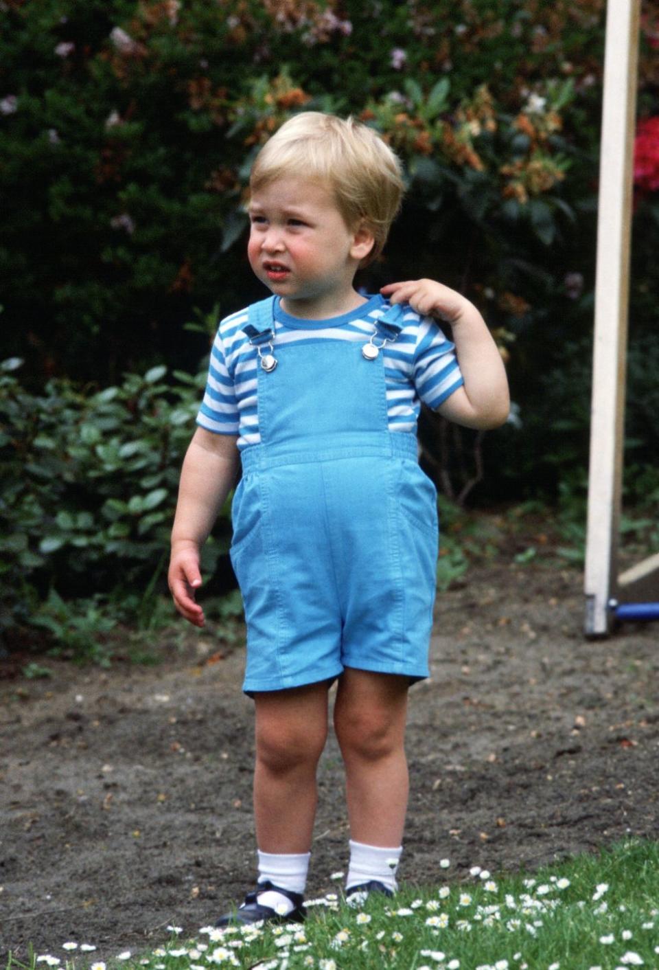 prince william in the garden at kensington palace,