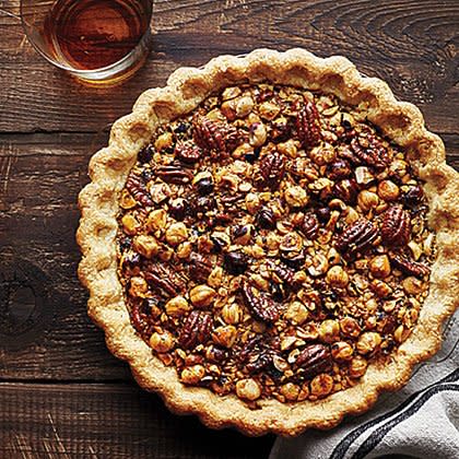 Hazelnut, Pecan, and Bourbon Pie