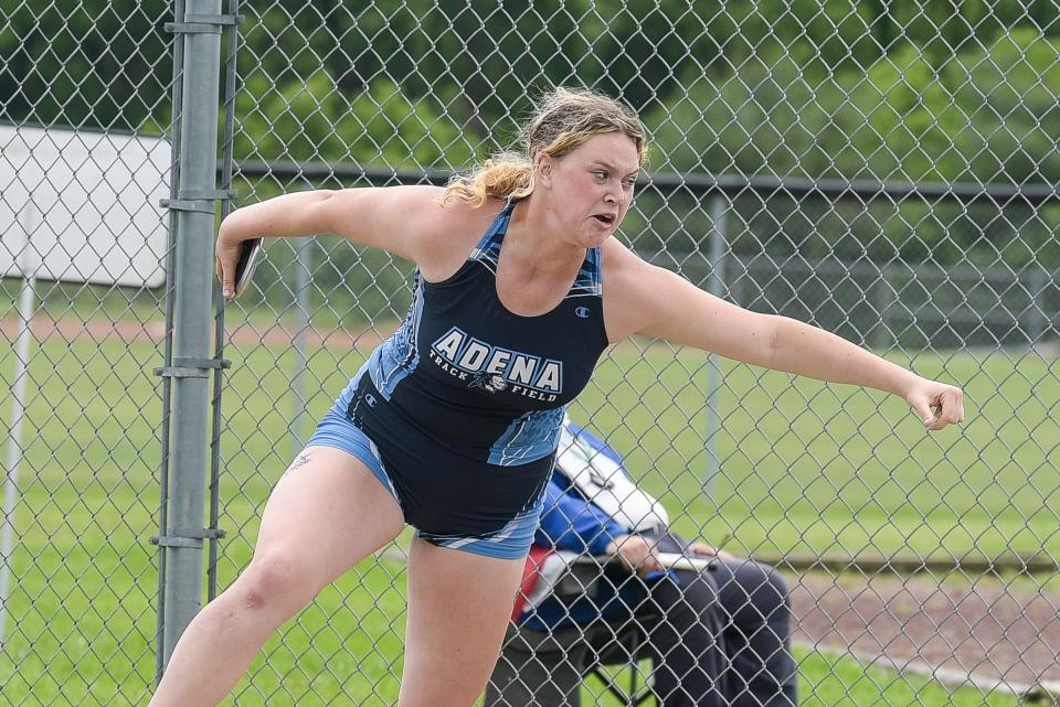 With this being the third state tournament that Sydney Foglesong has competed in in the past year, she is not rattled ahead of her shot put and discus throw appearances.