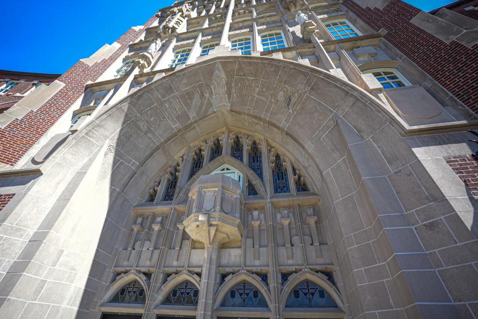 Harkins Hall, the main administration building on the Providence College campus.