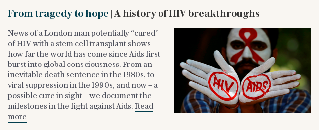 From tragedy to hope | A history of HIV breakthroughs