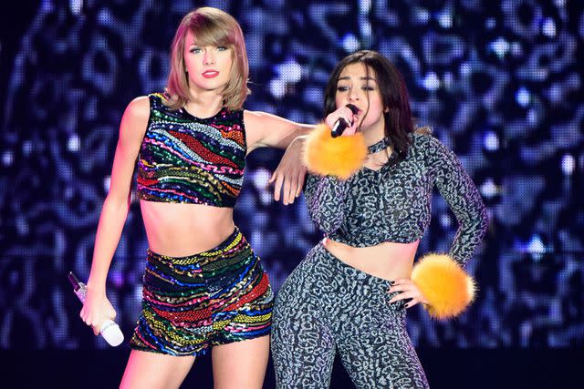 <p>George Pimentel/Getty</p> Taylor Swift and Charli XCX