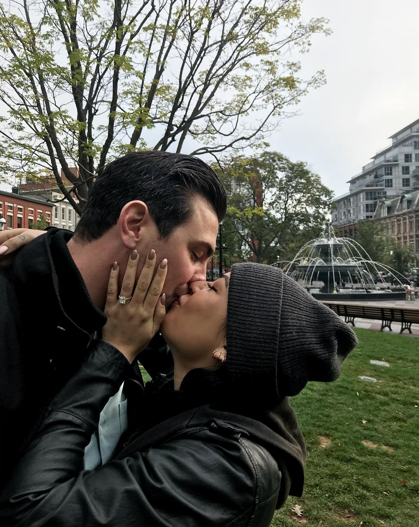 <p>“Went to the park for a stroll with Klee and came back with a fiancé,” revealed the <em>Pretty Little Liars</em> star, while smooching her man, Chris Long, and showing off that sparkler. “I get to marry my best friend and I’m over the moon. I love you @c_long” (Photo: <a rel="nofollow noopener" href="https://www.instagram.com/p/BamHEKggIj8/?taken-by=janelparrish" target="_blank" data-ylk="slk:Janel Parrish via Instagram;elm:context_link;itc:0;sec:content-canvas" class="link ">Janel Parrish via Instagram</a>) </p>